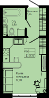 Студия № C5-263 Дом: 3 Корп.: C5 , Секция C5  в ЖК Pixel