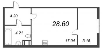 Студия № 60 Дом: 2 Уч. С4