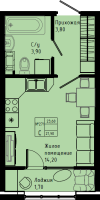 Студия № C5-271 Дом: 3 Корп.: C5 , Секция C5  в ЖК Pixel