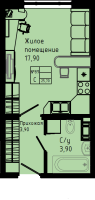 Студия № C3-89 Дом: 3 Корп.: C3 , Секция C3  в ЖК Pixel