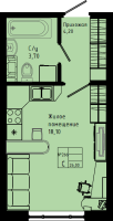 Студия № C5-266 Дом: 3 Корп.: C5 , Секция C5  в ЖК Pixel