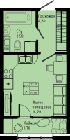 Студия № C5-274 Дом: 3 Корп.: C5 , Секция C5  в ЖК Pixel