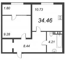 1 ккв № 51 Дом: 2 Уч. С2.1 , Секция С2.1  в ЖК Pixel