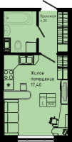 Студия № C4-182 Дом: 3 Корп.: C4 , Секция C4  в ЖК Pixel