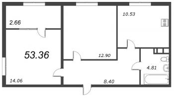 2 ккв № 16 Дом: 2 Уч. С2.1 , Секция С2.1  в ЖК Pixel