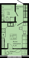 Студия № C5-279 Дом: 3 Корп.: C5 , Секция C5  в ЖК Pixel