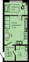 Студия № C3-132 Дом: 3 Корп.: C3 , Секция C3  в ЖК Pixel