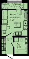 Студия № C3-125 Дом: 3 Корп.: C3 , Секция C3  в ЖК Pixel