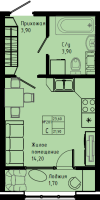 Студия № C5-281 Дом: 3 Корп.: C5 , Секция C5  в ЖК Pixel