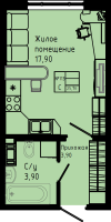 Студия № C3-113 Дом: 3 Корп.: C3 , Секция C3  в ЖК Pixel