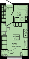 Студия № C4-217 Дом: 3 Корп.: C4 , Секция C4  в ЖК Pixel