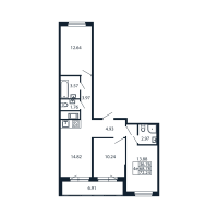 3 ккв № 5/03/07 Корп.: 2.1 , Секция 5  в ЖК Полис Новоселье