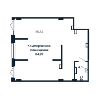 К. пом № 3/01/02 Корп.: 2.1 , Секция 3  в ЖК Полис Новоселье