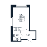Студия № 6/03/10 Корп.: 1.1 , Секция 6  в ЖК Полис Новоселье