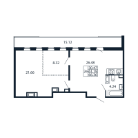 3 ккв (Евро) № 6/11/07 Корп.: 1 , Секция 6  в ЖК Полис Приморский 2