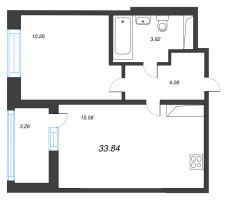 2 ккв (Евро) № 762 Корп.: 3 Уч. 7 , Секция 2.4  в ЖК Прайм Приморский