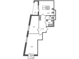 3 ккв (Евро) № 552 Корп.: 2 Уч. 7 , Секция 2.1  в ЖК Прайм Приморский