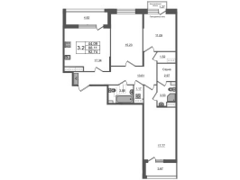 4 ккв (Евро) № 139 Корп.: 3 Уч. 7 , Секция 1.2  в ЖК Прайм Приморский