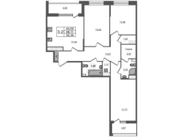 4 ккв (Евро) № 202 Корп.: 3 Уч. 7 , Секция 1.2  в ЖК Прайм Приморский