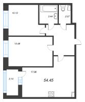 3 ккв (Евро) № 574 Корп.: 3 Уч. 7 , Секция 2.2  в ЖК Прайм Приморский