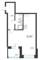 Студия № 577 Корп.: 3 Уч. 7 , Секция 2.2  в ЖК Прайм Приморский