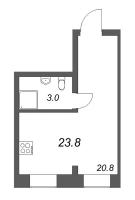 Студия № 139 Корп.: 1 , Секция 4  в ЖК Проект 6/3