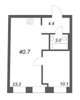 2 ккв (Евро) № 28 Корп.: 1 , Секция 2  в ЖК Проект 6/3