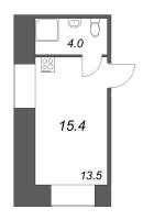 Студия № 416 Корп.: 1 , Секция 1  в ЖК Пространство by Avenue-Apart