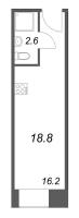 Студия № 224 Корп.: 1 , Секция 1  в ЖК Пространство by Avenue-Apart