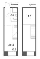 Студия № 422 Корп.: 1 , Секция 1  в ЖК Пространство by Avenue-Apart
