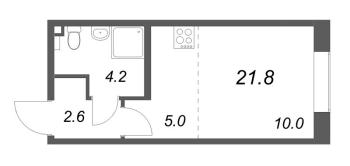 Студия № 132 Корп.: 1 , Секция 4  в ЖК Пулково Lake