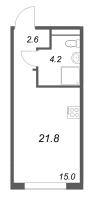 Студия № 181 Корп.: 4 , Секция 5  в ЖК Пулково Лейк