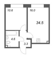 2 ккв (Евро) № 246 Корп.: 1 , Секция 7  в ЖК Пулково Лейк