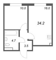 2 ккв (Евро) № 156 Корп.: 4 , Секция 5  в ЖК Пулково Лейк
