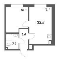 2 ккв (Евро) № 305 Корп.: 3 , Секция 10  в ЖК Пулково Лейк