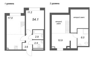 3 ккв (Евро) № 122 Корп.: 1 , Секция 3  в ЖК Пулково Лейк