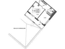 2 ккв (Евро) № 400 Корп.: 2 , Секция 1.5  в ЖК Пульс Премьер