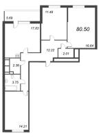 4 ккв (Евро) № 226 Корп.: 4.2 , Секция 1.2  в ЖК Pulse Premier