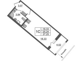 Студия № 569 Корп.: 4.2 , Секция 2.2  в ЖК Pulse Premier