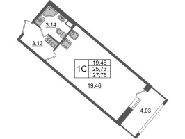 Студия № 6 Корп.: 4.2 , Секция 1.1  в ЖК Pulse Premier