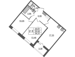 3 ккв (Евро) № 728 Корп.: 4.1 , Секция 2.3  в ЖК Pulse Premier