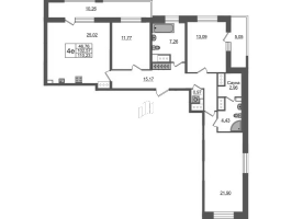 4 ккв (Евро) № 258 Корп.: 3.1 , Секция 2.1  в ЖК Pulse Premier