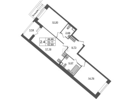 3 ккв (Евро) № 131 Корп.: 4.1 , Секция 1.2  в ЖК Pulse Premier