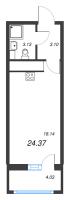 Студия № 313 Корп.: 4.2 , Секция 1.3  в ЖК Pulse Premier