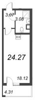 Студия № 405 Корп.: 4.2 , Секция 2.1  в ЖК Pulse Premier