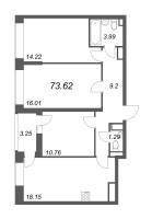 4 ккв (Евро) № 877 Корп.: 3.2 , Секция 5  в ЖК Pulse Premier