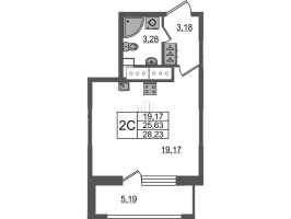 Студия № 475 Корп.: 3.1 , Секция 2.1  в ЖК Pulse Premier