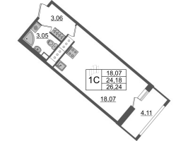 Студия № 774 Корп.: 4.1 , Секция 2.3  в ЖК Pulse Premier