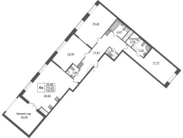 4 ккв (Евро) № 663 Корп.: 4.2 , Секция 2.2  в ЖК Pulse Premier