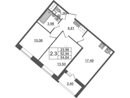 3 ккв (Евро) № 777 Корп.: 4.1 , Секция 2.3  в ЖК Pulse Premier